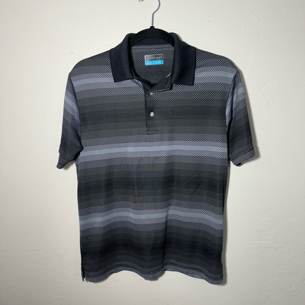New PGA TOUR mens Pro Series Athletic fit  Golf Polo t-shirt Sz S  Black